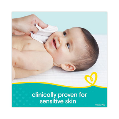 Sensitive Baby Wipes, 1-Ply, 6.8 x 7, Unscented, White, 56/Pack - OrdermeInc