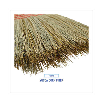 BOARDWALK Parlor Broom, Yucca/Corn Fiber Bristles, 55.5" Overall Length, Natural - OrdermeInc