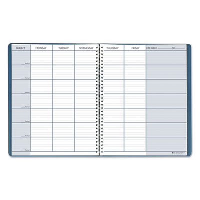 House of Doolittle™ Recycled Teacher's Planner, Weekly, Two-Page Spread (Seven Classes), 11 x 8.5, Blue Cover - OrdermeInc