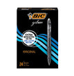 BIC CORP. Gel-ocity Gel Pen Value Pack, Retractable, Medium 0.7 mm, Black Ink, Clear/Black Barrel, 24/Pack