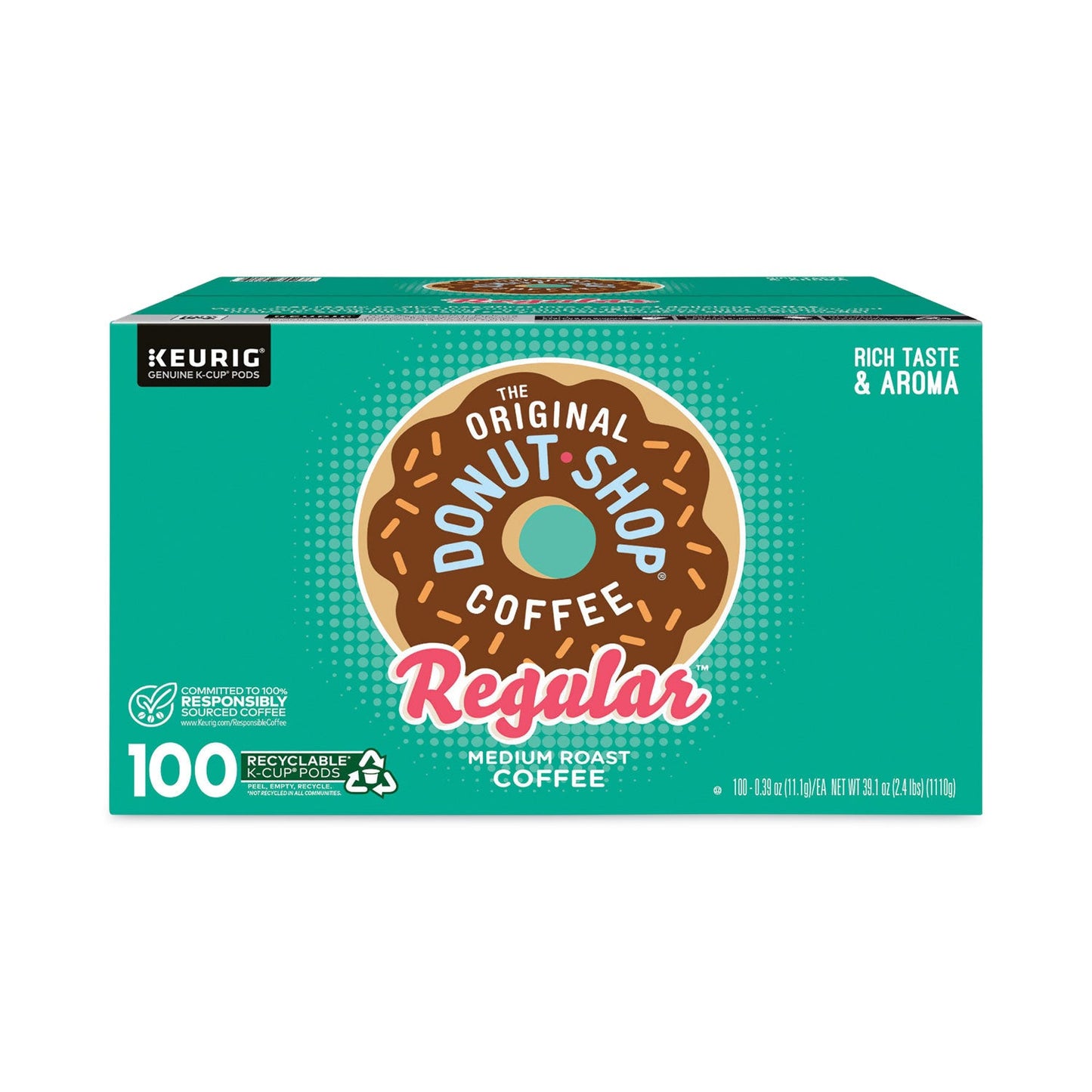 Donut Shop Coffee K-Cups, Regular, 100/Carton, Ships in 1-3 Business Days OrdermeInc OrdermeInc