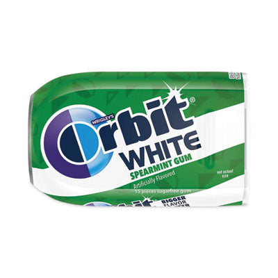 White Sugar-Free Gum, Spearmint, 15 Pieces/Pack, 9 Packs/Carton OrdermeInc OrdermeInc