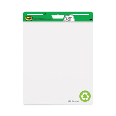 Vertical-Orientation Self-Stick Easel Pad Value Pack, Green Headband, Unruled, 25 x 30, White, 30 Sheets, 6/Carton OrdermeInc OrdermeInc