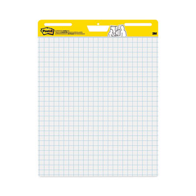 Vertical-Orientation Self-Stick Easel Pad Value Pack, Quadrille Rule (1 sq/in), 25 x 30, White, 30 Sheets, 4/Carton OrdermeInc OrdermeInc