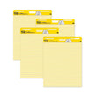 Vertical-Orientation Self-Stick Easel Pad Value Pack, Presentation Format (1.5" Rule), 25 x 30, Yellow, 30 Sheets, 4/Carton OrdermeInc OrdermeInc