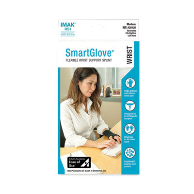 BROWNMED SmartGlove Wrist Wrap, Medium, Fits Hands Up to 3.75" Wide, Black - OrdermeInc