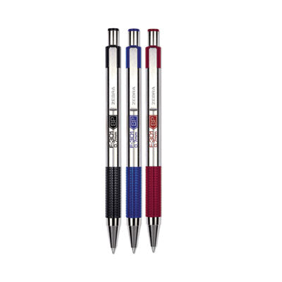 Zebra® F-301 Ballpoint Pen, Retractable, Fine 0.7 mm, Assorted Ink and Barrel Colors, 9/Pack OrdermeInc OrdermeInc