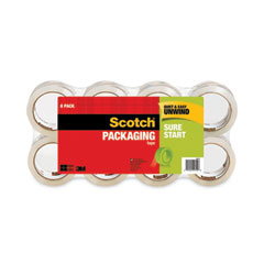 3M/COMMERCIAL TAPE DIV. Sure Start Packaging Tape, 3" Core, 1.88" x 54.6 yds, Clear, 8/Pack - OrdermeInc