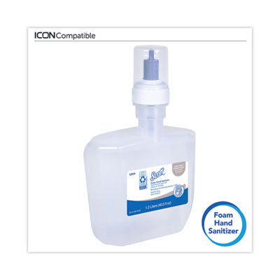 Scott® Essential Alcohol-Free Foam Hand Sanitizer, 1,200 mL, Unscented, 2/Carton - OrdermeInc