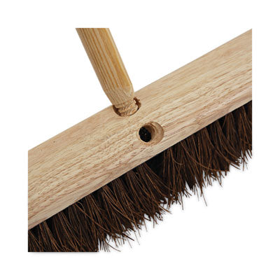 BOARDWALK Heavy-Duty Threaded End Lacquered Hardwood Broom Handle, 1.13" dia x 60", Natural - OrdermeInc