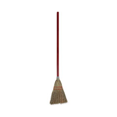 Boardwalk® Corn Fiber Lobby/Toy Broom, Corn Fiber Bristles, 39" Overall Length, Red - OrdermeInc