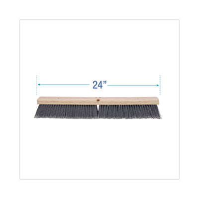 Boardwalk® Floor Brush Head, 3" Gray Flagged Polypropylene Bristles, 24" Brush OrdermeInc OrdermeInc
