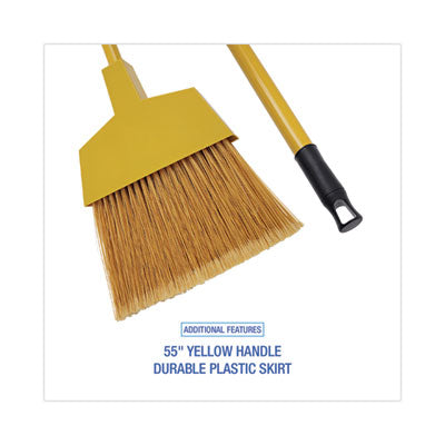 Corn Fiber Angled-Head Lobby Brooms, 55" Handle, Yellow, 12/Carton OrdermeInc OrdermeInc