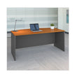 Series C Collection Bow Front Desk, 71.13" x 36.13" x 29.88", Natural Cherry/Graphite Gray OrdermeInc OrdermeInc