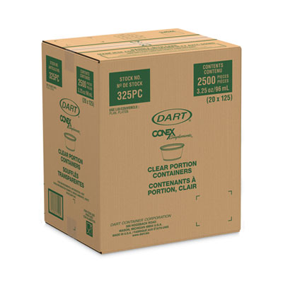 DART Conex Complements Portion/Medicine Cups, 3.25 oz, Clear, 125/Bag, 20 Bags/Carton - OrdermeInc
