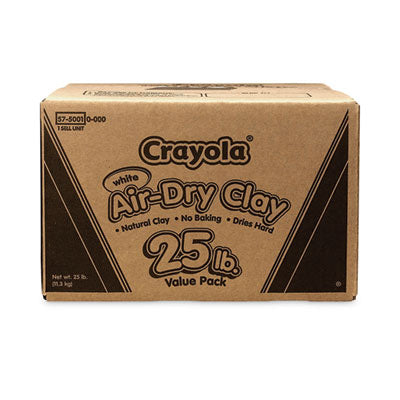 BINNEY & SMITH / CRAYOLA Air-Dry Clay, White, 25 lbs - OrdermeInc
