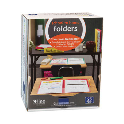 C-Line® Classroom Connector Folders, 11 x 8.5, Blue, 25/Box OrdermeInc OrdermeInc