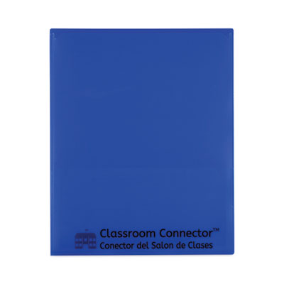C-Line® Classroom Connector Folders, 11 x 8.5, Blue, 25/Box OrdermeInc OrdermeInc