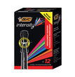 BIC CORP. Intensity Chisel Tip Permanent Marker, Broad Chisel Tip, Tuxedo Black, Dozen