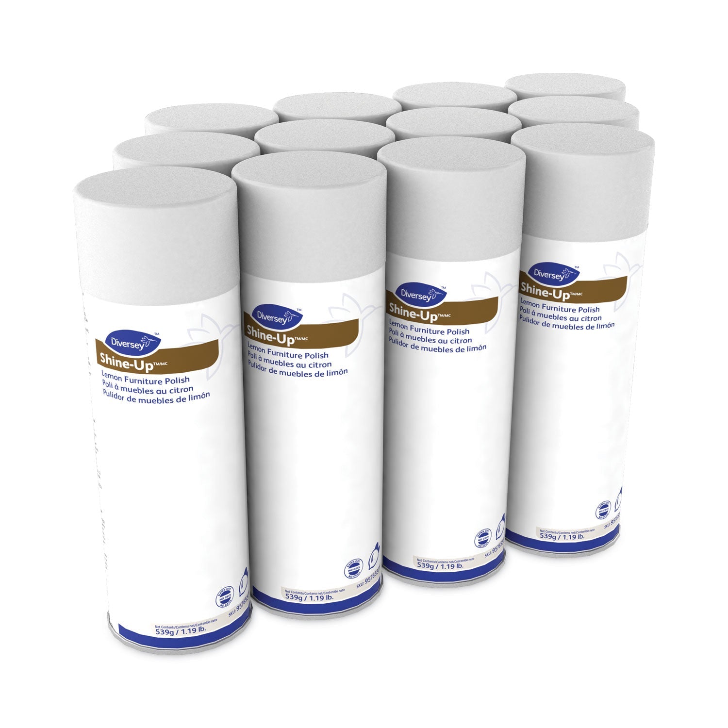 Shine-Up Furniture Cleaner, Lemon Scent, 13.8 oz  Aerosol Spray, 12/Carton - OrderMe