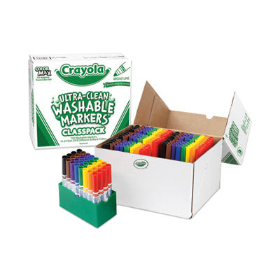 Ultra-Clean Washable Marker Classpack, Broad Bullet Tip, 8 Assorted Colors, 192/Pack OrdermeInc OrdermeInc