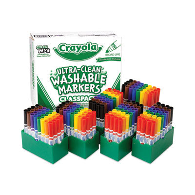 Ultra-Clean Washable Marker Classpack, Broad Bullet Tip, 8 Assorted Colors, 192/Pack OrdermeInc OrdermeInc