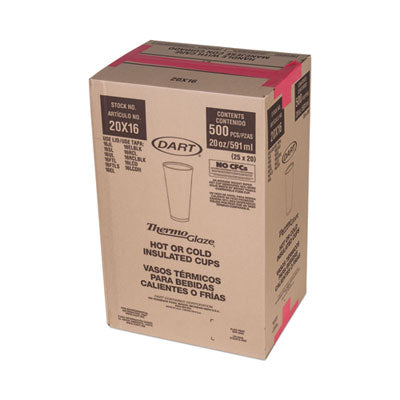 Cafe G Foam Hot/Cold Cups, 20 oz, Brown/Red/White, 500/Carton OrdermeInc OrdermeInc