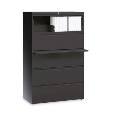 Lateral File Cabinet, 5 Letter/Legal/A4-Size File Drawers, Charcoal, 36 x 18.62 x 67.62 OrdermeInc OrdermeInc