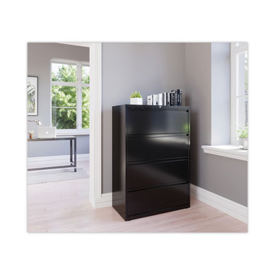 Lateral File Cabinet, 4 Letter/Legal/A4-Size File Drawers, Black, 36 x 18.62 x 52.5 OrdermeInc OrdermeInc