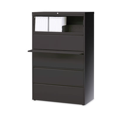 Lateral File Cabinet, 5 Letter/Legal/A4-Size File Drawers, Charcoal, 36 x 18.62 x 67.62 OrdermeInc OrdermeInc
