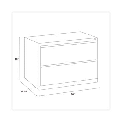 Lateral File Cabinet, 2 Letter/Legal/A4-Size File Drawers, Putty, 30 x 18.62 x 28 OrdermeInc OrdermeInc