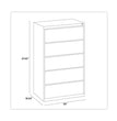 Lateral File Cabinet, 5 Letter/Legal/A4-Size File Drawers, Putty, 30 x 18.62 x 67.62 OrdermeInc OrdermeInc