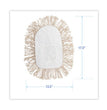 Boardwalk® Wedge Dust Mop Head, Cotton, 17.5 x 13.5, White - OrdermeInc