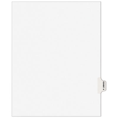 AVERY PRODUCTS CORPORATION Avery-Style Preprinted Legal Side Tab Divider, 26-Tab, Exhibit H, 11 x 8.5, White, 25/Pack, (1378)