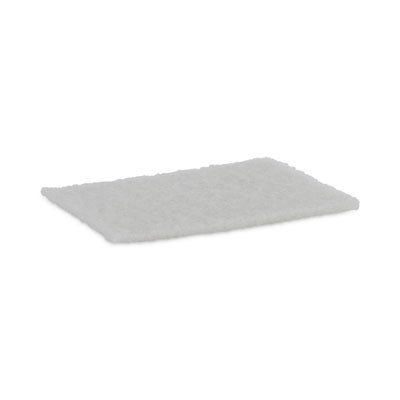 Light Duty Scour Pad, White, 6 x 9, White, 20/Carton - OrdermeInc