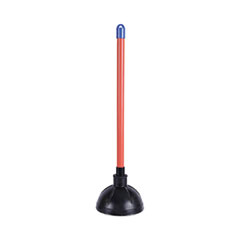 Boardwalk® Toilet Plunger, 18" Plastic Handle, 5.63" dia, Red/Black, 6/Carton OrdermeInc OrdermeInc