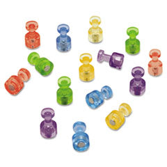 QUARTET MFG. Magnetic "Push Pins", 0.75" Diameter, Assorted Colors, 20/Pack - OrdermeInc