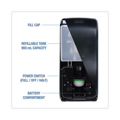 Bulk Fill Foam Soap Dispenser with Key Lock, 900 mL, 5.25 x 4 x 12, Black Pearl OrdermeInc OrdermeInc