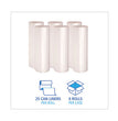 High-Density Can Liners, 56 gal, 19 mic, 43" x 47", Natural, 25 Bags/Roll, 6 Rolls/Carton OrdermeInc OrdermeInc