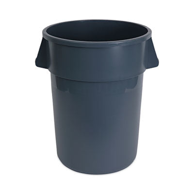 Round Waste Receptacle, 44 gal, Plastic, Gray OrdermeInc OrdermeInc