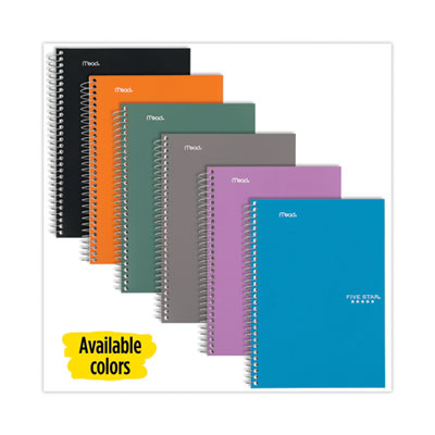 MEAD PRODUCTS Wirebound Notebook with Two Pockets, 2-Subject, Medium/College Rule, Randomly Assorted Cover Color, (100) 9.5 x 6 Sheets