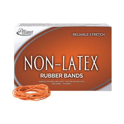 Non-Latex Rubber Bands, Size 19, 0.04" Gauge, Orange, 1 lb Box, 1,440/Box OrdermeInc OrdermeInc