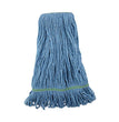 Super Loop Wet Mop Head, Cotton/Synthetic Fiber, 1" Headband, Medium Size, Blue, 12/Carton OrdermeInc OrdermeInc