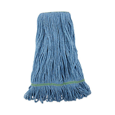Super Loop Wet Mop Head, Cotton/Synthetic Fiber, 1" Headband, Medium Size, Blue, 12/Carton OrdermeInc OrdermeInc