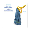 Super Loop Wet Mop Head, Cotton/Synthetic Fiber, 1" Headband, Medium Size, Blue, 12/Carton OrdermeInc OrdermeInc