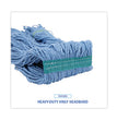 Super Loop Wet Mop Head, Cotton/Synthetic Fiber, 1" Headband, Medium Size, Blue, 12/Carton OrdermeInc OrdermeInc