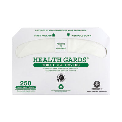 Health Gards Green Seal Recycled Toilet Seat Covers, 14.25 x 16.75, White, 250 Pack, 20 Packs/Carton OrdermeInc OrdermeInc