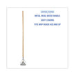 Quick Change Metal Head Wooden Mop Handle, Junior, 0.88" dia x 54", Natural OrdermeInc OrdermeInc