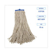 Mop Head, Economical Lie-Flat Head, Cotton Fiber, 20 oz, White, 12/Carton OrdermeInc OrdermeInc