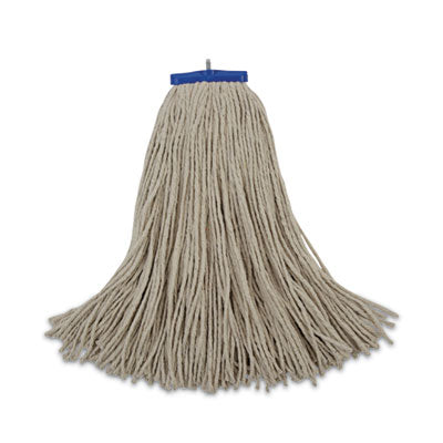 Cut-End Lie-Flat Wet Mop Head, Cotton, 24oz, White, 12/Carton OrdermeInc OrdermeInc